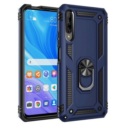 For Huawei Y9s Shockproof TPU + PC Protective Case with 360 Degree Rotating Holder(Blue) - Huawei Cases by PMC Jewellery | Online Shopping South Africa | PMC Jewellery | Buy Now Pay Later Mobicred