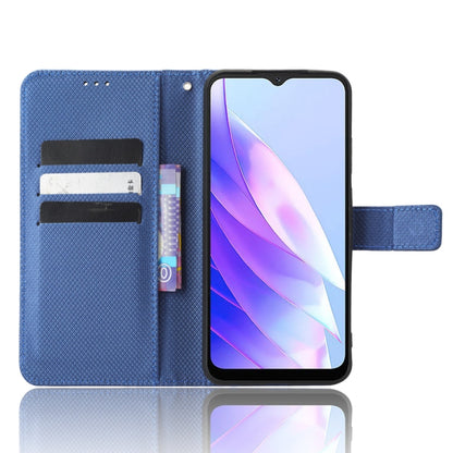 For Blackview A52 Diamond Texture Leather Phone Case(Blue) - More Brand by PMC Jewellery | Online Shopping South Africa | PMC Jewellery | Buy Now Pay Later Mobicred