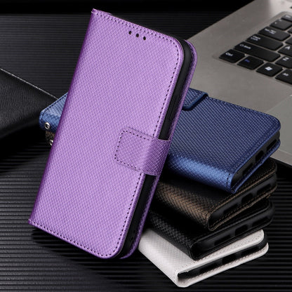 For Ulefone Note 14 Diamond Texture Leather Phone Case(Purple) - Ulefone Cases by PMC Jewellery | Online Shopping South Africa | PMC Jewellery | Buy Now Pay Later Mobicred