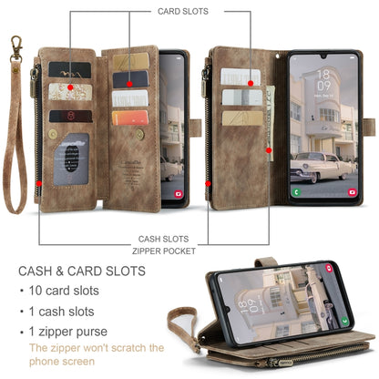 For Samsung Galaxy A34 5G CaseMe C30 Multifunctional Leather Phone Case(Brown) - Galaxy Phone Cases by CaseMe | Online Shopping South Africa | PMC Jewellery | Buy Now Pay Later Mobicred