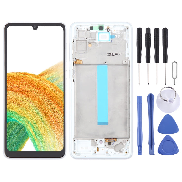 For Samsung Galaxy A33 5G SM-A336 6.36 inch OLED LCD Screen Digitizer Full Assembly with Frame (White) - LCD Screen by PMC Jewellery | Online Shopping South Africa | PMC Jewellery | Buy Now Pay Later Mobicred