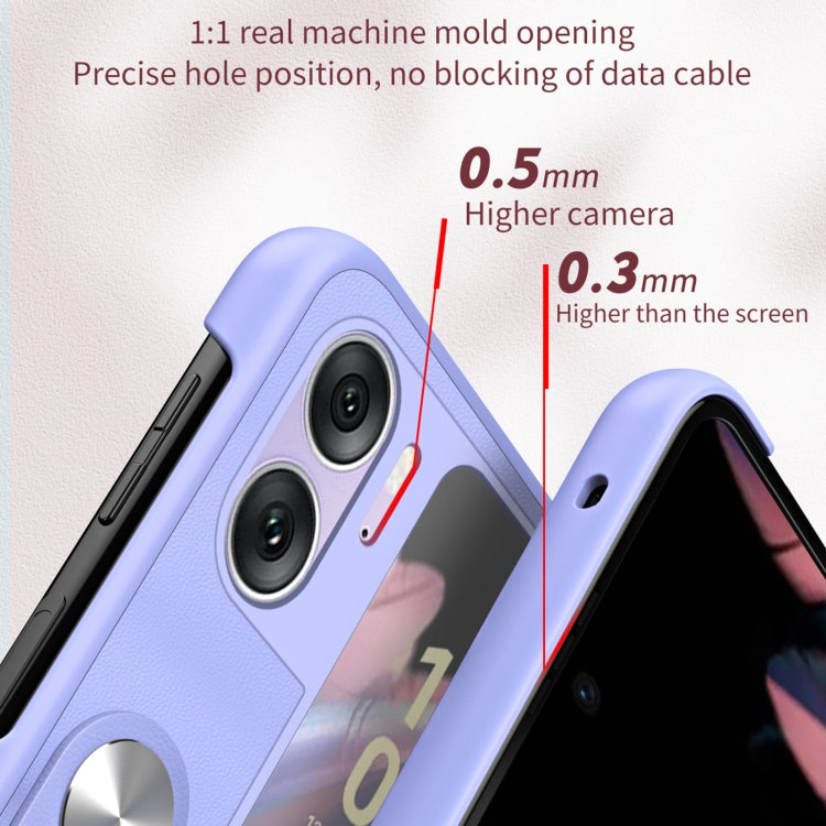 For OPPO Find N2 Flip Hand Strap Type Leather Phone Case(Black) - Find N2 Flip Cases by PMC TechLife | Online Shopping South Africa | PMC TechLife