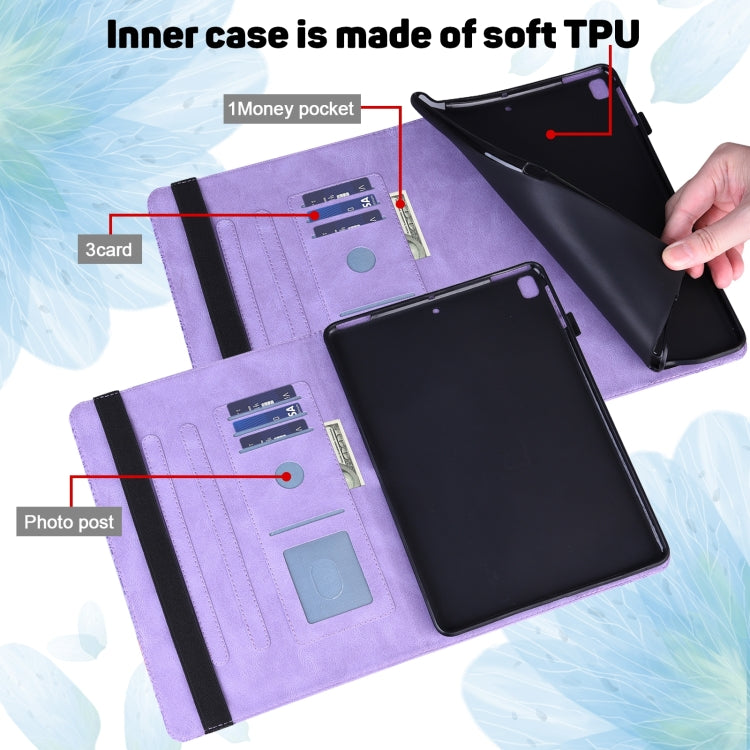 For Lenovo Tab P11 Gen 2 Peacock Embossed Pattern Leather Tablet Case(Purple) - Lenovo by PMC TechLife | Online Shopping South Africa | PMC TechLife | Buy Now Pay Later Mobicred