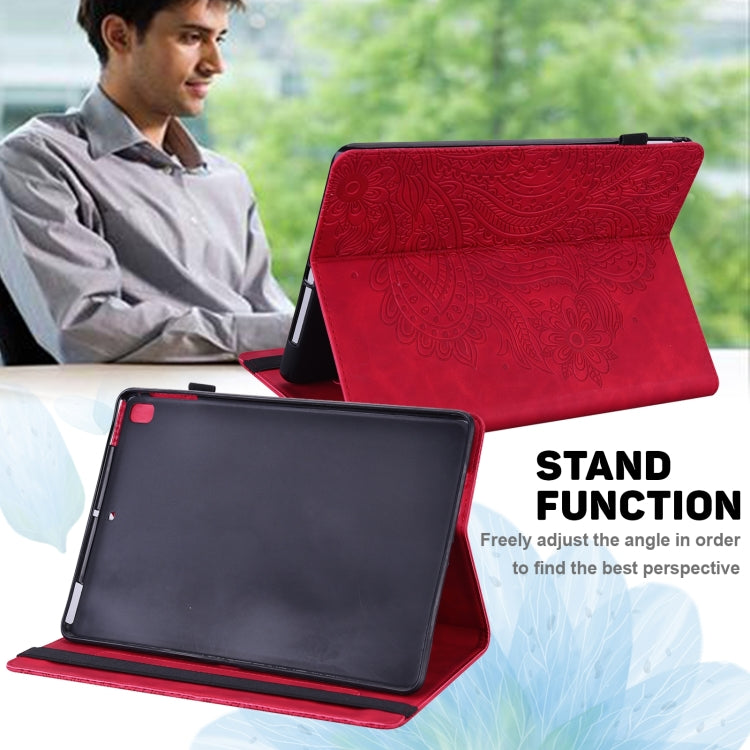 For Huawei MatePad SE 10.4 2022 Peacock Embossed Pattern Leather Tablet Case(Red) - Huawei by PMC TechLife | Online Shopping South Africa | PMC TechLife | Buy Now Pay Later Mobicred