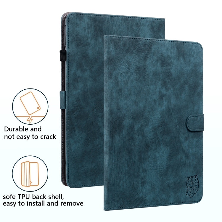 For Honor Pad V8 Pro Tiger Pattern Flip Leather Tablet Case(Dark Blue) - Honor by PMC TechLife | Online Shopping South Africa | PMC TechLife | Buy Now Pay Later Mobicred