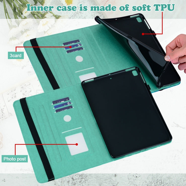 For Huawei MatePad SE 10.4 2022 Tree & Deer Pattern Embossed Leather Tablet Case(Green) - Huawei by PMC TechLife | Online Shopping South Africa | PMC TechLife | Buy Now Pay Later Mobicred