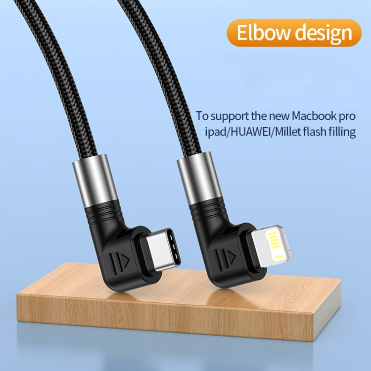 A9 30W USB-C/Type-C to 8 Pin Double Elbow Data Cable, Length:1m - 2 in 1 Cable by PMC Jewellery | Online Shopping South Africa | PMC Jewellery | Buy Now Pay Later Mobicred