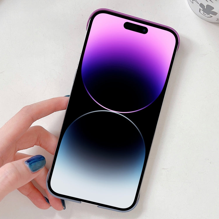 For iPhone 14 Pro Frameless Skin Feel Gradient Phone Case(Blue + Black) - iPhone 14 Pro Cases by PMC Jewellery | Online Shopping South Africa | PMC Jewellery | Buy Now Pay Later Mobicred