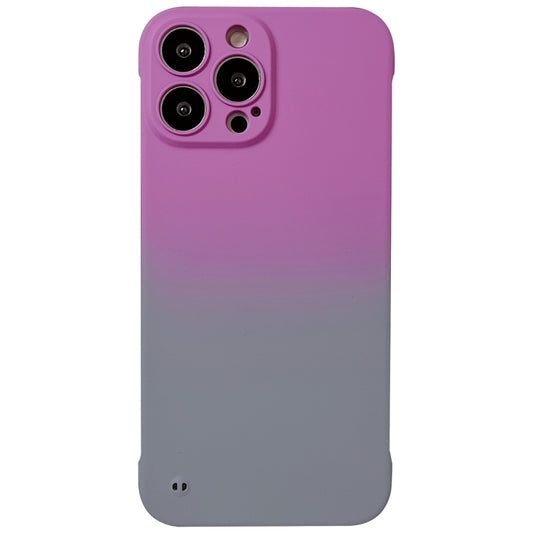 For iPhone XR Frameless Skin Feel Gradient Phone Case(Dark Purple + Grey) - More iPhone Cases by PMC Jewellery | Online Shopping South Africa | PMC Jewellery | Buy Now Pay Later Mobicred