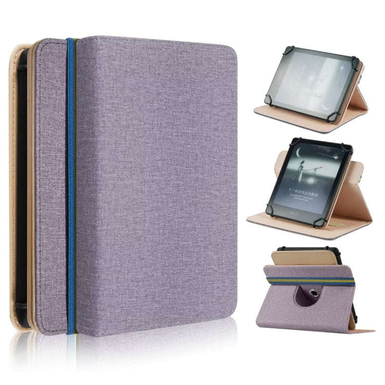 For 6 inch Rotating Universal Leather Tablet Case(Purple) - 7 inch by PMC TechLife | Online Shopping South Africa | PMC TechLife | Buy Now Pay Later Mobicred