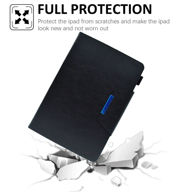 For 8 inch Suede Cross Texture Magnetic Clasp Leather Tablet Case(Black) - 8 inch by PMC TechLife | Online Shopping South Africa | PMC TechLife | Buy Now Pay Later Mobicred