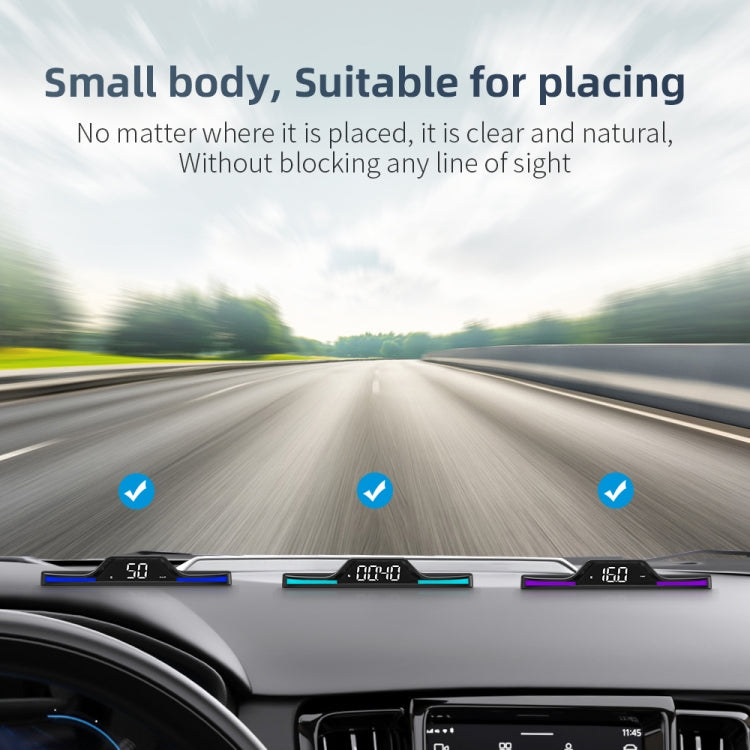 G15 Car HD GPS Head-Up Display with Color Changing Ambient Light - Head Up Display System by PMC TechLife | Online Shopping South Africa | PMC TechLife | Buy Now Pay Later Mobicred