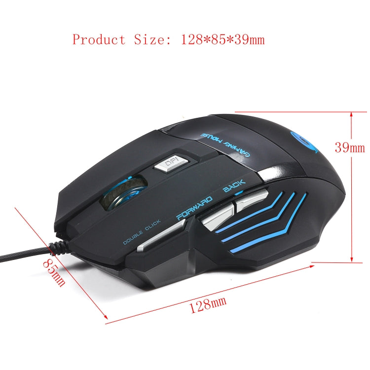 HXSJ A868 7-Keys Colorful Luminous Wired Mouse with Fire Button - Wired Mice by HXSJ | Online Shopping South Africa | PMC TechLife | Buy Now Pay Later Mobicred