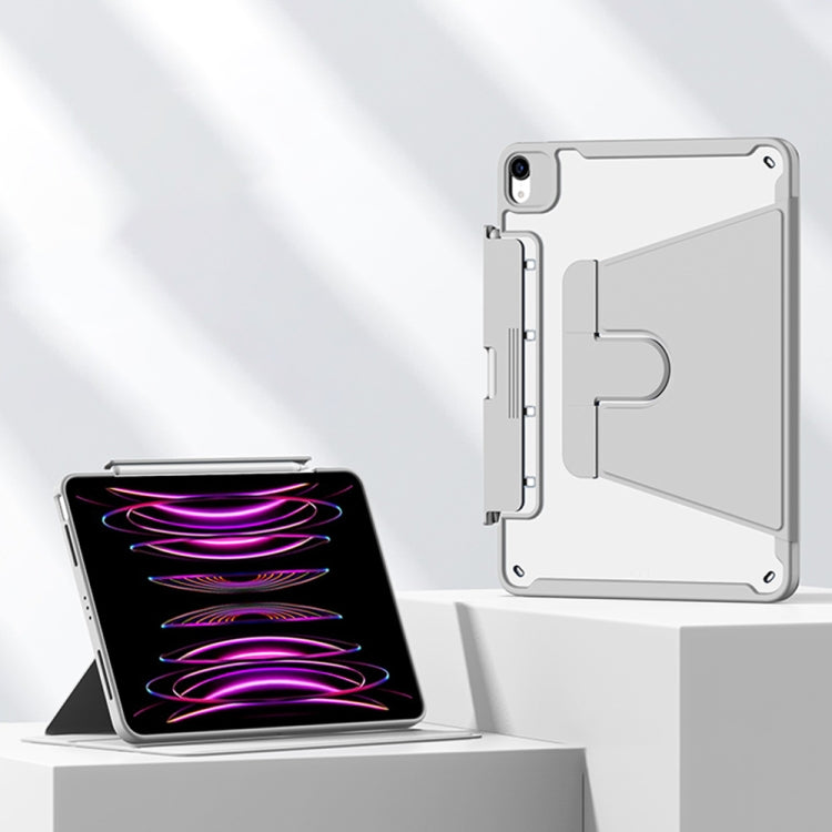 For Huawei MatePad 11 Detachable Rotating Leather Tablet Case(Grey) - Huawei by PMC TechLife | Online Shopping South Africa | PMC TechLife | Buy Now Pay Later Mobicred