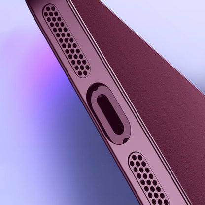 For iPhone 14 Pro R-JUST RH05 Magnetic Leather Metal Phone Case(Purple) - iPhone 14 Pro Cases by R-JUST | Online Shopping South Africa | PMC Jewellery
