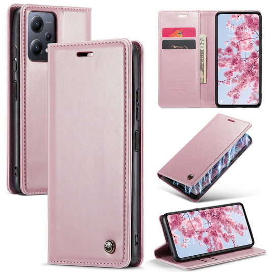 For Xiaomi Redmi Note 12 5G / Poco X5 CaseMe 003 Crazy Horse Texture Leather Phone Case(Rose Gold) - Xiaomi Cases by CaseMe | Online Shopping South Africa | PMC Jewellery | Buy Now Pay Later Mobicred