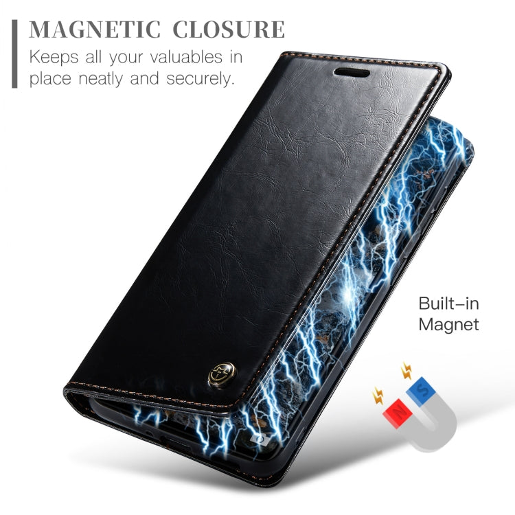 For Xiaomi Redmi Note 12 Pro+ 5G CaseMe 003 Crazy Horse Texture Leather Phone Case(Black) - Xiaomi Cases by CaseMe | Online Shopping South Africa | PMC Jewellery | Buy Now Pay Later Mobicred