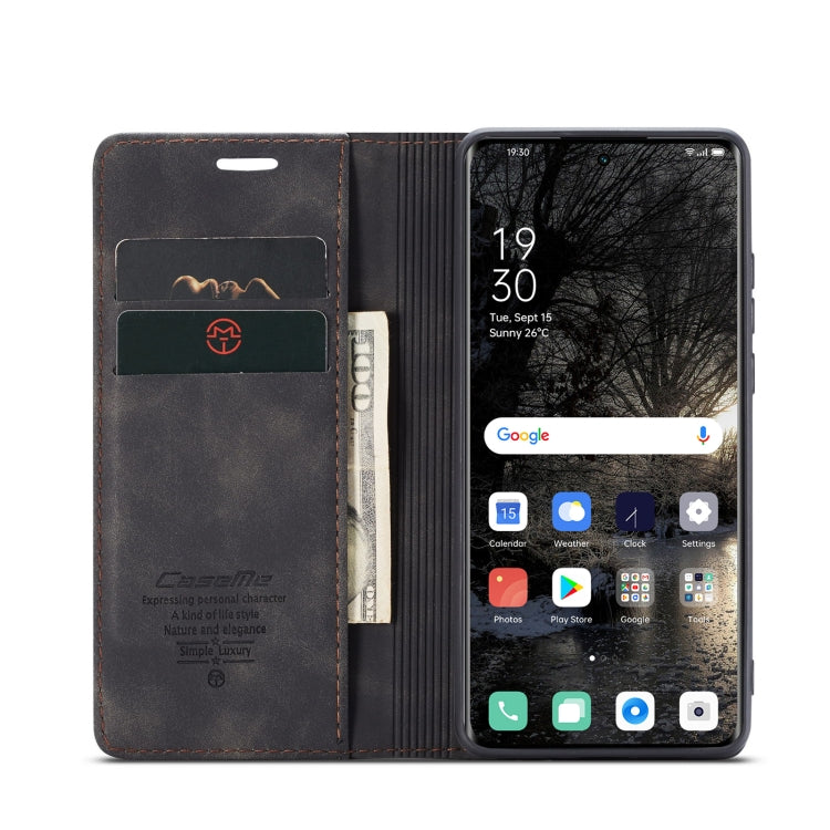 For OPPO Reno8 T 5G CaseMe 013 Multifunctional Horizontal Flip Leather Phone Case(Black) - OPPO Cases by CaseMe | Online Shopping South Africa | PMC Jewellery | Buy Now Pay Later Mobicred