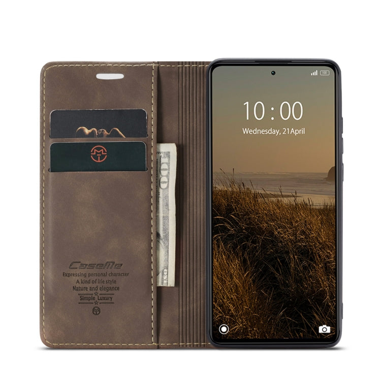 For Xiaomi Redmi Note 12 5G / Poco X5 CaseMe 013 Multifunctional Horizontal Flip Leather Phone Case(Coffee) - Xiaomi Cases by CaseMe | Online Shopping South Africa | PMC Jewellery | Buy Now Pay Later Mobicred