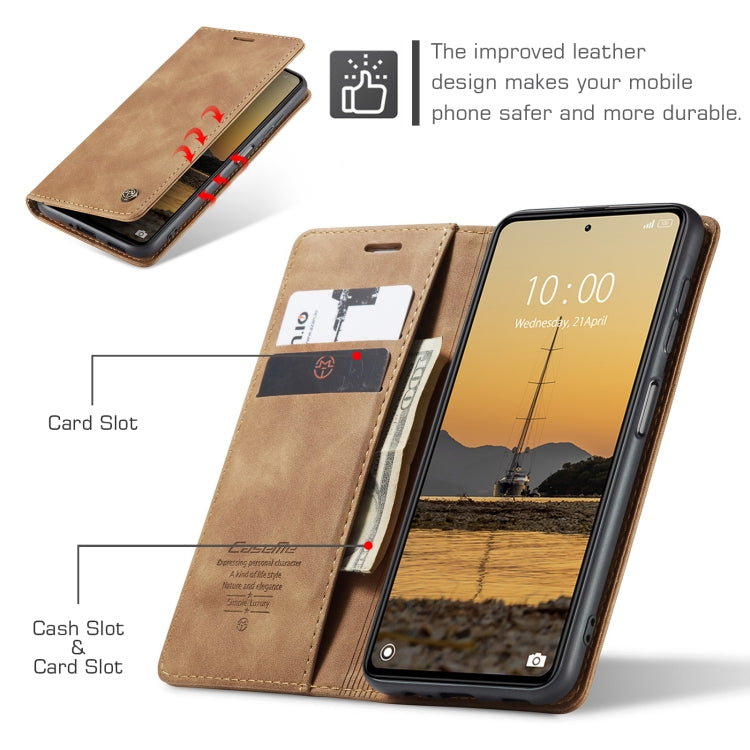 For Xiaomi Redmi Note 12 5G / Poco X5 CaseMe 013 Multifunctional Horizontal Flip Leather Phone Case(Brown) - Xiaomi Cases by CaseMe | Online Shopping South Africa | PMC Jewellery | Buy Now Pay Later Mobicred