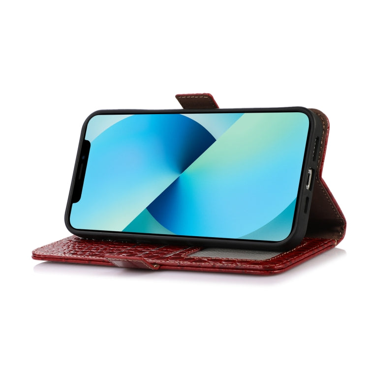 For Sony Xperia 10 V Crocodile Top Layer Cowhide Leather Phone Case(Red) - Sony Cases by PMC TechLife | Online Shopping South Africa | PMC TechLife | Buy Now Pay Later Mobicred