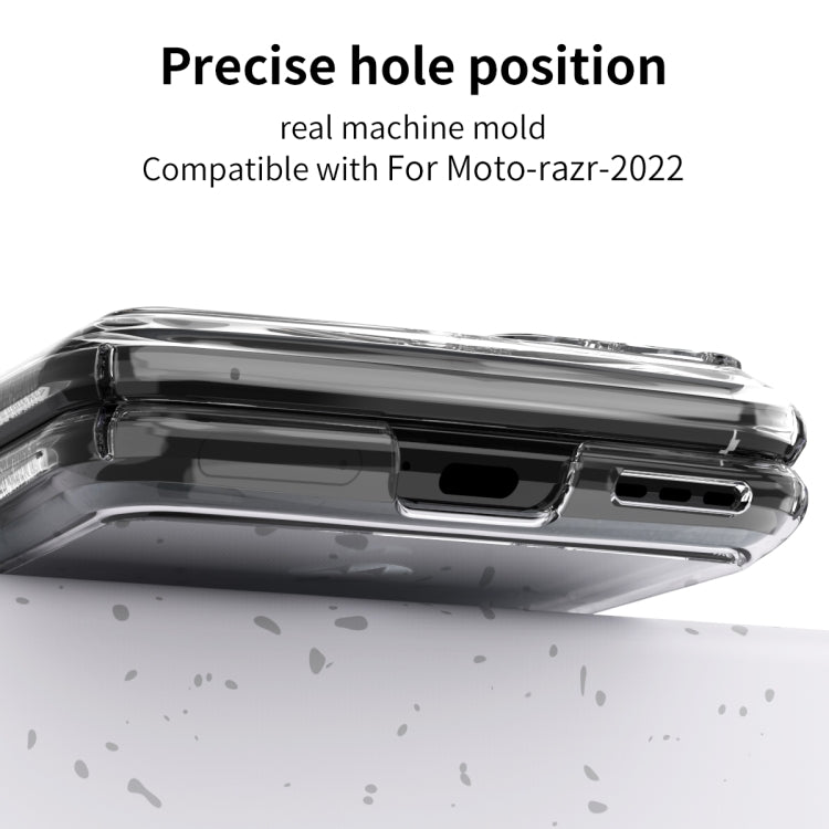 For Motorola Razr 2022 Macaron Three-piece Set Phone Case with Stylus(Transparent) - Motorola Cases by PMC TechLife | Online Shopping South Africa | PMC TechLife | Buy Now Pay Later Mobicred
