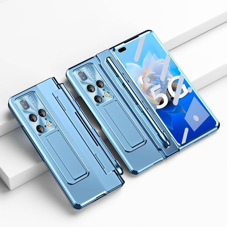 For Huawei Mate X2 Integrated Folding Hinge Phone Case with Stylus(Blue) - Huawei Cases by PMC TechLife | Online Shopping South Africa | PMC TechLife | Buy Now Pay Later Mobicred