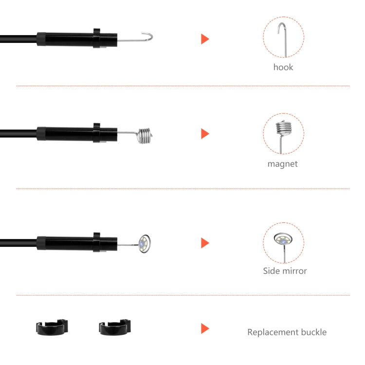 P130 8mm 4.3 inch Dual Camera with Screen Endoscope, Length:5m - free shipping - PMC TechLife - Order now!