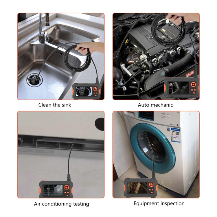 P130 8mm 4.3 inch Triple Camera with Screen Endoscope, Length:10m -  by PMC TechLife | Online Shopping South Africa | PMC TechLife | Buy Now Pay Later Mobicred