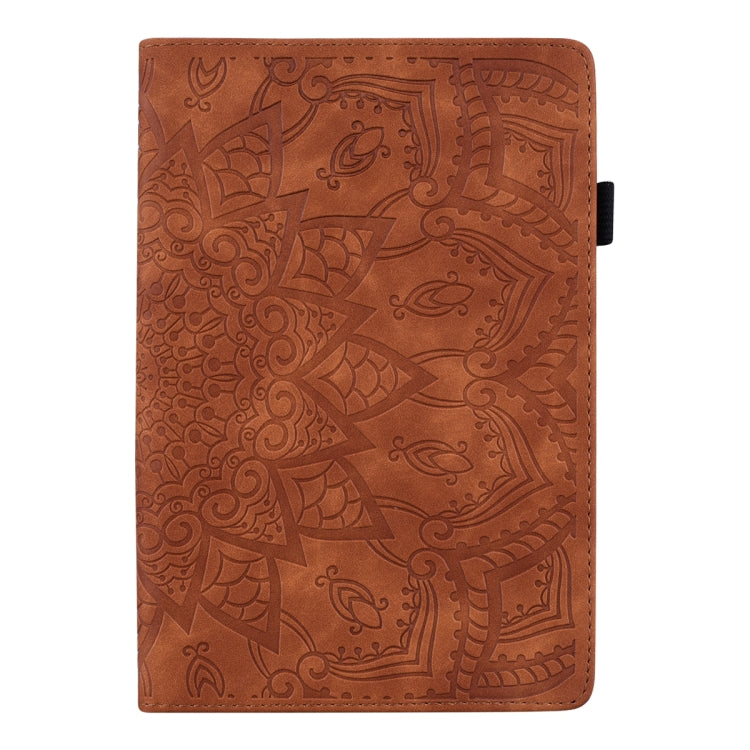 For Lenovo Tab M10 Plus 10.6 3rd Gen 2022 Calf Texture Embossed Flip Leather Tablet Case(Brown) - Lenovo by PMC TechLife | Online Shopping South Africa | PMC TechLife | Buy Now Pay Later Mobicred