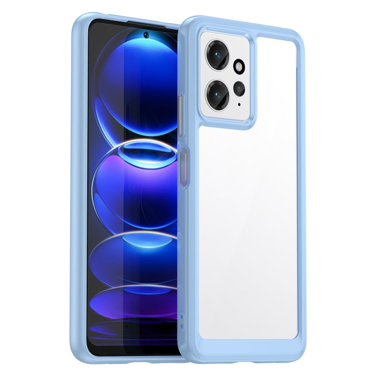 For Xiaomi Redmi Note 12 4G Global Colorful Series Acrylic + TPU Phone Case(Blue) - Note 12 Cases by PMC Jewellery | Online Shopping South Africa | PMC Jewellery