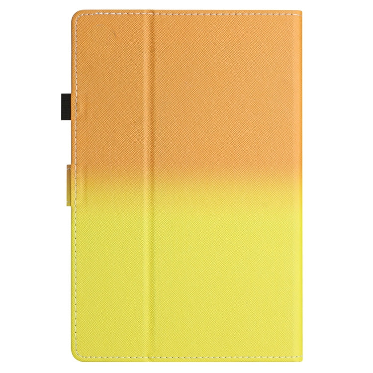 For 10 inch Universal Stitching Gradient Leather Tablet Case(Orange Yellow) - 10 - 11 inch by PMC TechLife | Online Shopping South Africa | PMC TechLife | Buy Now Pay Later Mobicred