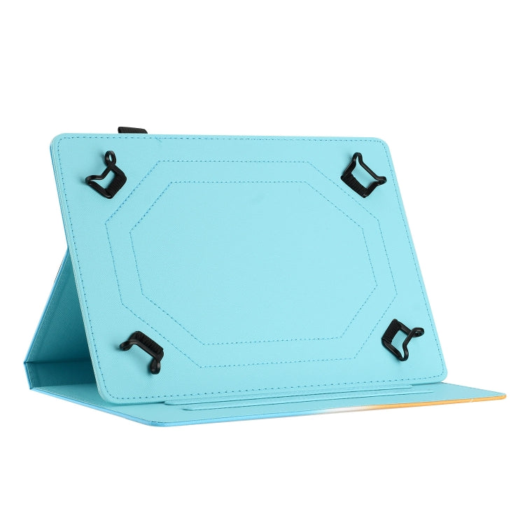 For 10 inch Universal Stitching Gradient Leather Tablet Case(Green Blue) - free shipping - PMC TechLife - Order now!
