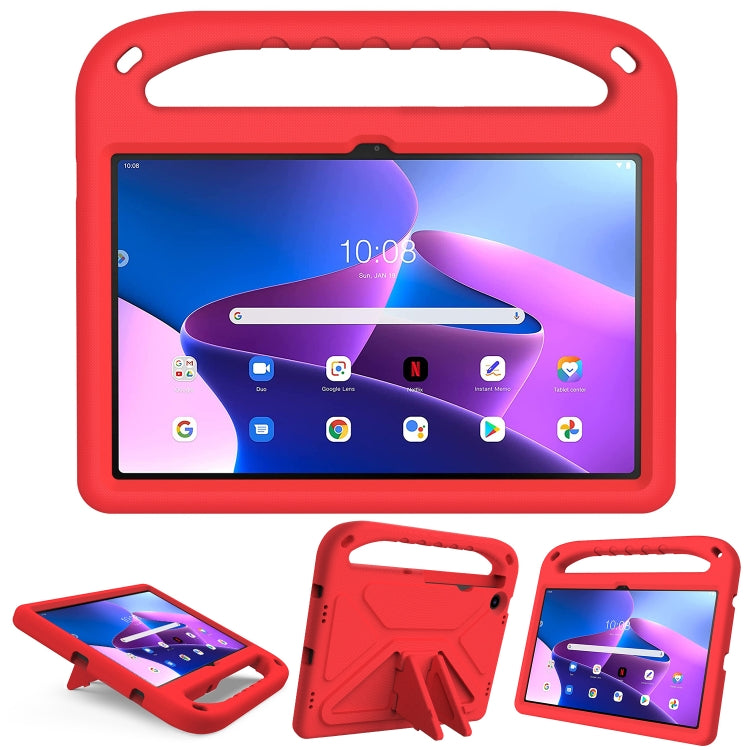 For Lenovo Tab M10 Plus 10.6 3rd Gen 2022 Handle EVA Shockproof Tablet Case with Holder(Red) - Lenovo by PMC TechLife | Online Shopping South Africa | PMC TechLife | Buy Now Pay Later Mobicred