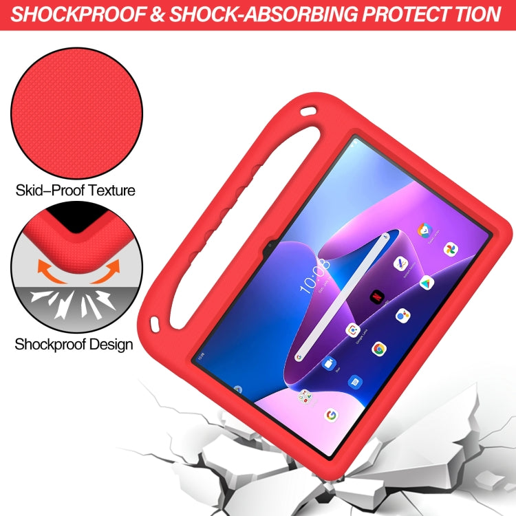 For Lenovo Tab M10 Plus 10.6 3rd Gen 2022 Handle EVA Shockproof Tablet Case with Holder(Red) - Lenovo by PMC TechLife | Online Shopping South Africa | PMC TechLife | Buy Now Pay Later Mobicred