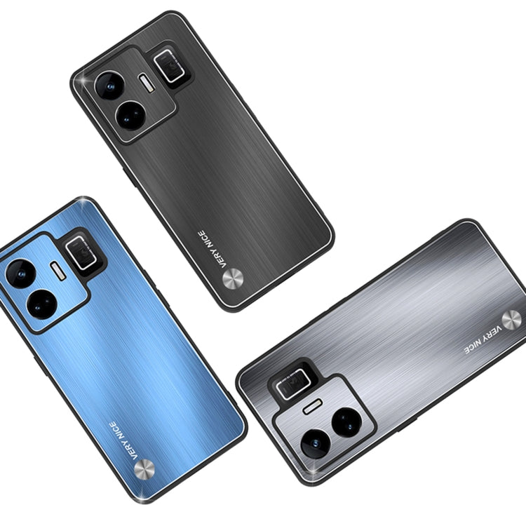 For Realme GT Neo 5 Metal Brushed Texture Shockproof Phone Case(Silver) - free shipping - PMC TechLife - Order now!