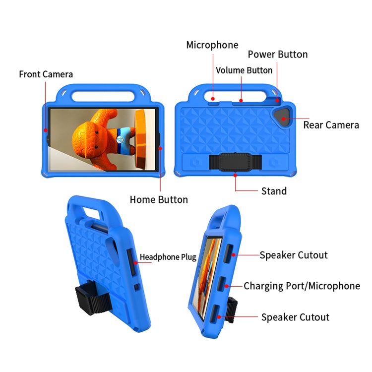 For Lenovo Tab M8 4th Gen Diamond Series EVA Anti-Fall Shockproof Sleeve Tablet Case with Holder & Strap(Red) - Lenovo by PMC TechLife | Online Shopping South Africa | PMC TechLife | Buy Now Pay Later Mobicred