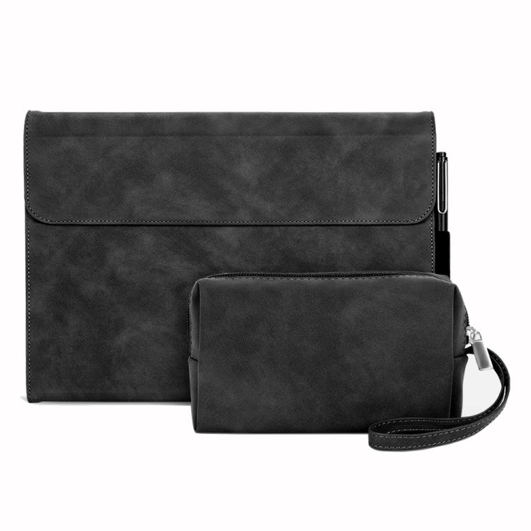 For Microsoft Surface Go 3 / 2 / 1 Sheepskin All-Inclusive Shockproof Protective Case with Power Bag(Black) - Others by PMC TechLife | Online Shopping South Africa | PMC TechLife | Buy Now Pay Later Mobicred
