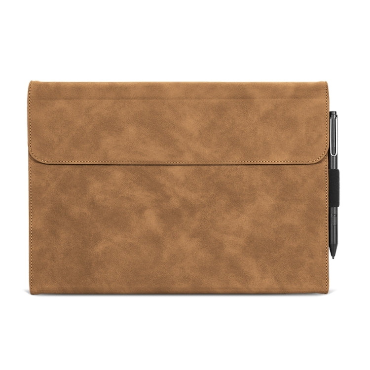 For Microsoft Surface Pro 7+ / 7 / 6 / 5 / 4 Sheepskin All-Inclusive Shockproof Protective Case(Brown) - Others by PMC TechLife | Online Shopping South Africa | PMC TechLife | Buy Now Pay Later Mobicred