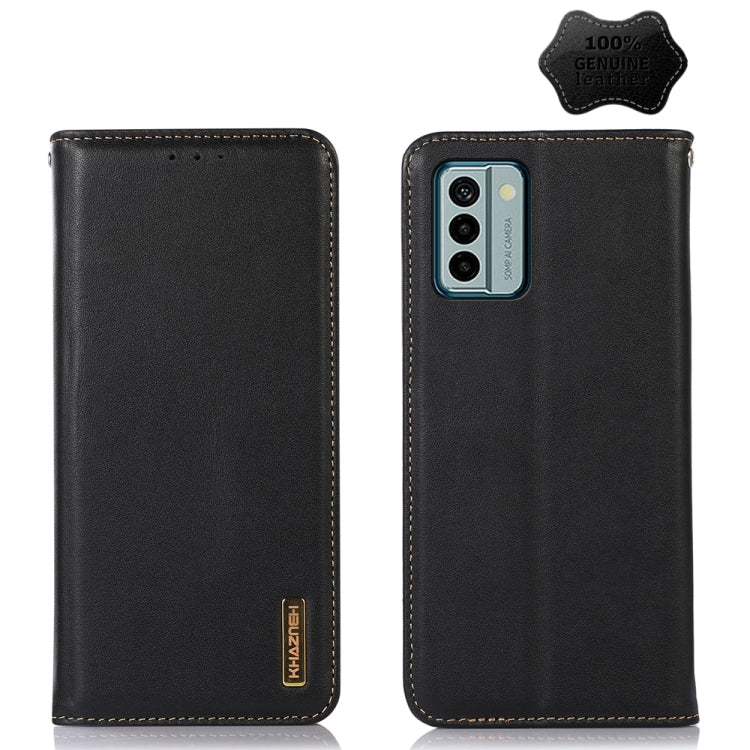 For Nokia G22 4G KHAZNEH Nappa Top Layer Cowhide Leather Phone Case(Black) - Nokia Cases by PMC TechLife | Online Shopping South Africa | PMC TechLife | Buy Now Pay Later Mobicred
