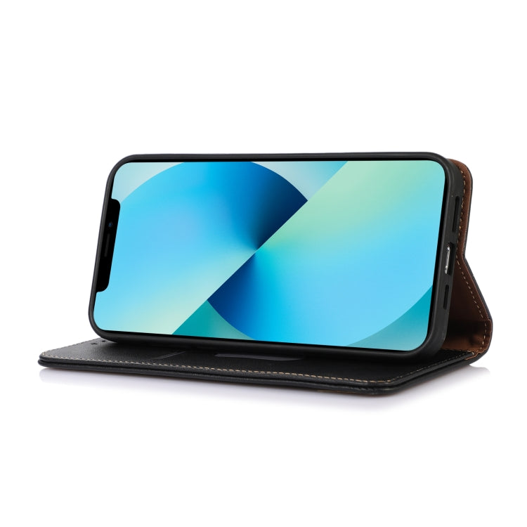For Nokia G22 4G KHAZNEH Nappa Top Layer Cowhide Leather Phone Case(Black) - Nokia Cases by PMC TechLife | Online Shopping South Africa | PMC TechLife | Buy Now Pay Later Mobicred