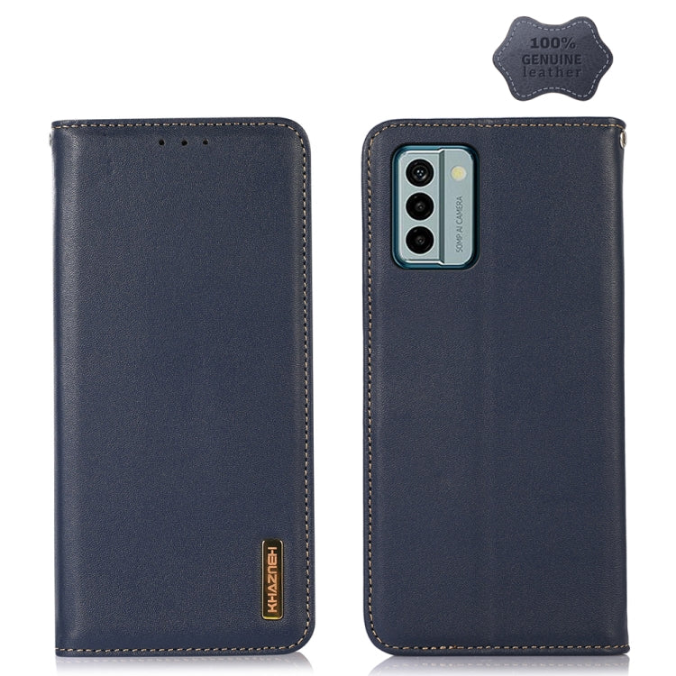 For Nokia G22 4G KHAZNEH Nappa Top Layer Cowhide Leather Phone Case(Blue) - Nokia Cases by PMC TechLife | Online Shopping South Africa | PMC TechLife | Buy Now Pay Later Mobicred