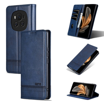 For Honor Magic6 AZNS Magnetic Calf Texture Flip Leather Phone Case(Dark Blue) - Honor Cases by AZNS | Online Shopping South Africa | PMC Jewellery | Buy Now Pay Later Mobicred