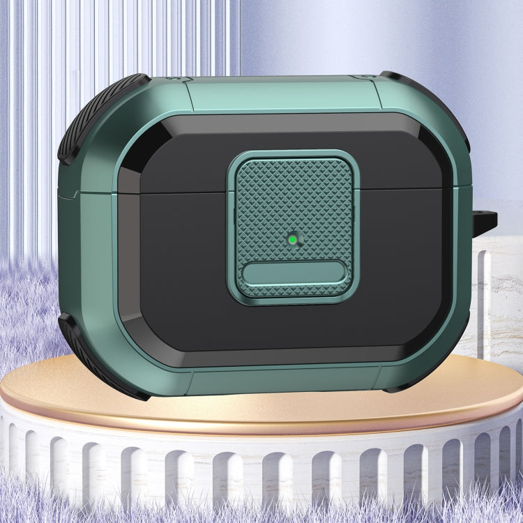 For AirPods Pro 2 Wireless Earphones Protective Case(Dark Green) - For AirPods Pro 2 by PMC Jewellery | Online Shopping South Africa | PMC Jewellery | Buy Now Pay Later Mobicred