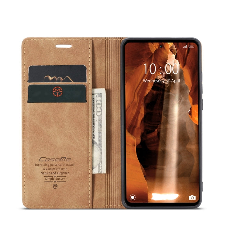 For Xiaomi Redmi 11A / 12C CaseMe 013 Multifunctional Horizontal Flip Leather Phone Case(Brown) - Xiaomi Cases by CaseMe | Online Shopping South Africa | PMC Jewellery | Buy Now Pay Later Mobicred