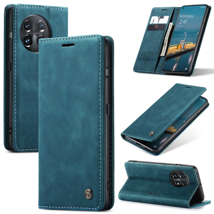 For OnePlus 11 CaseMe 013 Multifunctional Horizontal Flip Leather Phone Case(Blue) - OnePlus Cases by CaseMe | Online Shopping South Africa | PMC Jewellery | Buy Now Pay Later Mobicred