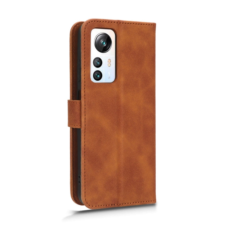 For Blackview A85 Skin Feel Magnetic Flip Leather Phone Case(Brown) - More Brand by PMC TechLife | Online Shopping South Africa | PMC TechLife | Buy Now Pay Later Mobicred