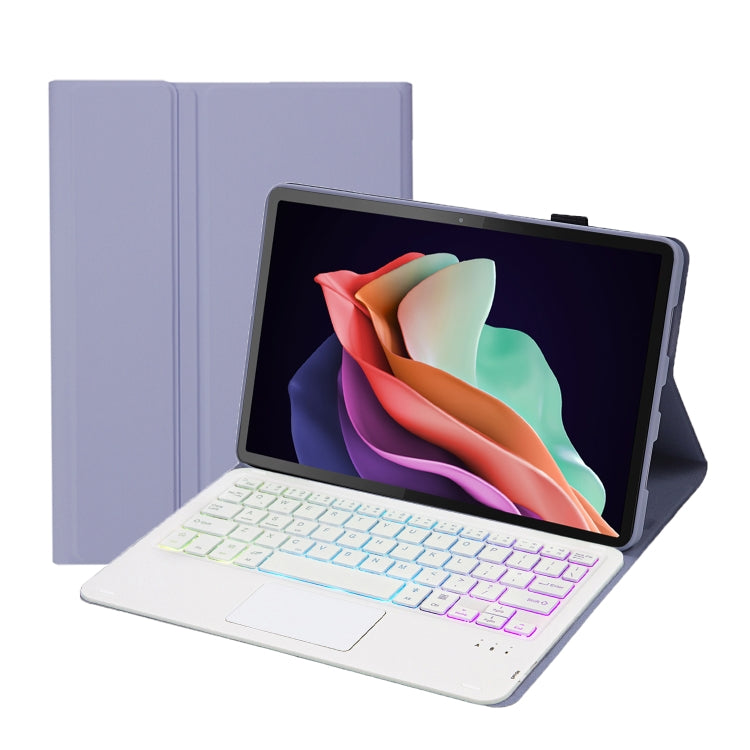 For Huawei MatePad 11 2023 AHW13-AS Lambskin Texture Ultra-thin Detachable Backlight Bluetooth Keyboard Leather Case with Touchpad(Purple) - Huawei Keyboard by PMC TechLife | Online Shopping South Africa | PMC TechLife