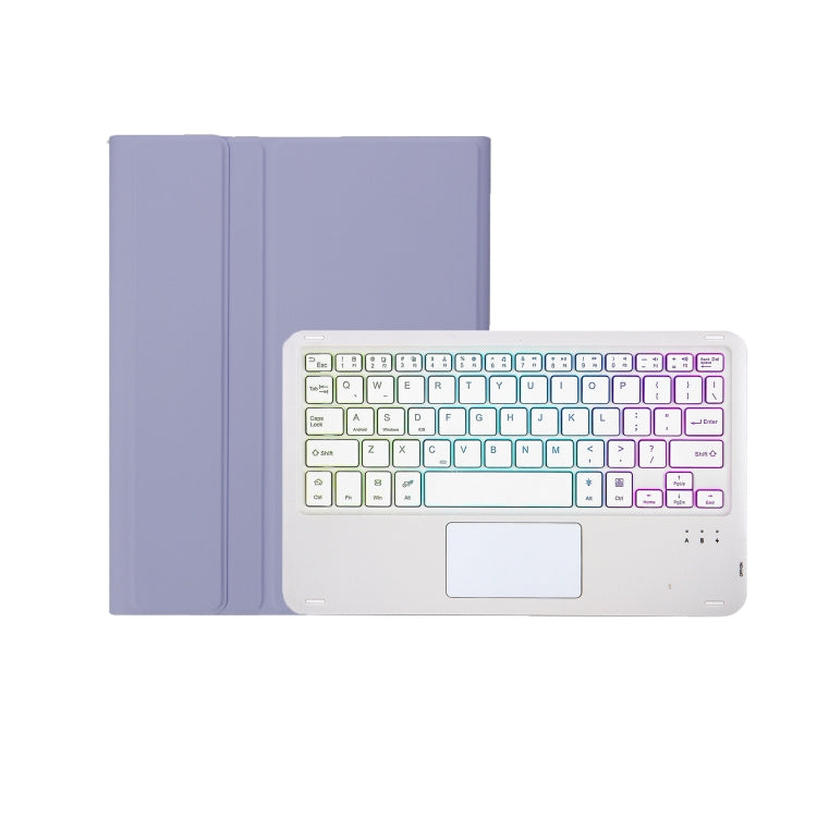 For Huawei MatePad 11 2023 AHW13-AS Lambskin Texture Ultra-thin Detachable Backlight Bluetooth Keyboard Leather Case with Touchpad(Purple) - Huawei Keyboard by PMC TechLife | Online Shopping South Africa | PMC TechLife