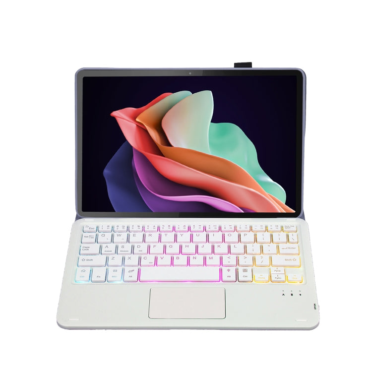 For Huawei MatePad 11 2023 AHW13-AS Lambskin Texture Ultra-thin Detachable Backlight Bluetooth Keyboard Leather Case with Touchpad(Purple) - Huawei Keyboard by PMC TechLife | Online Shopping South Africa | PMC TechLife